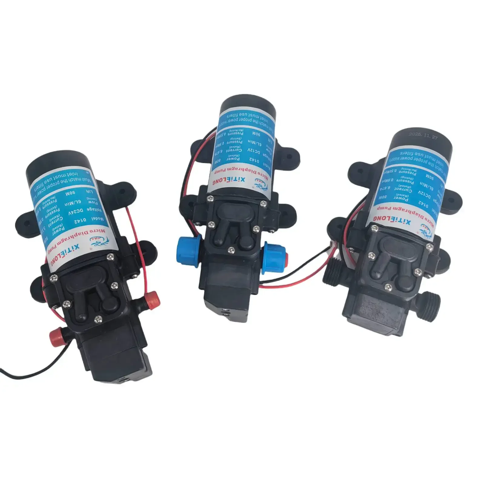 12V/24V 15W/30W/60W/80W Electric Diaphragm Water Pump Self-priming Booster Backflow For Garden Car Washing