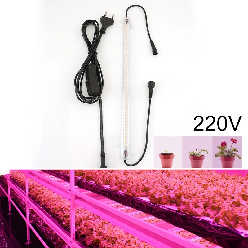 

30cm LED Plant flower Grow tube lamp tent box Light growing Greenhouse 220V hydro Phyto lamp kit red pink veg Indoor Cultivation