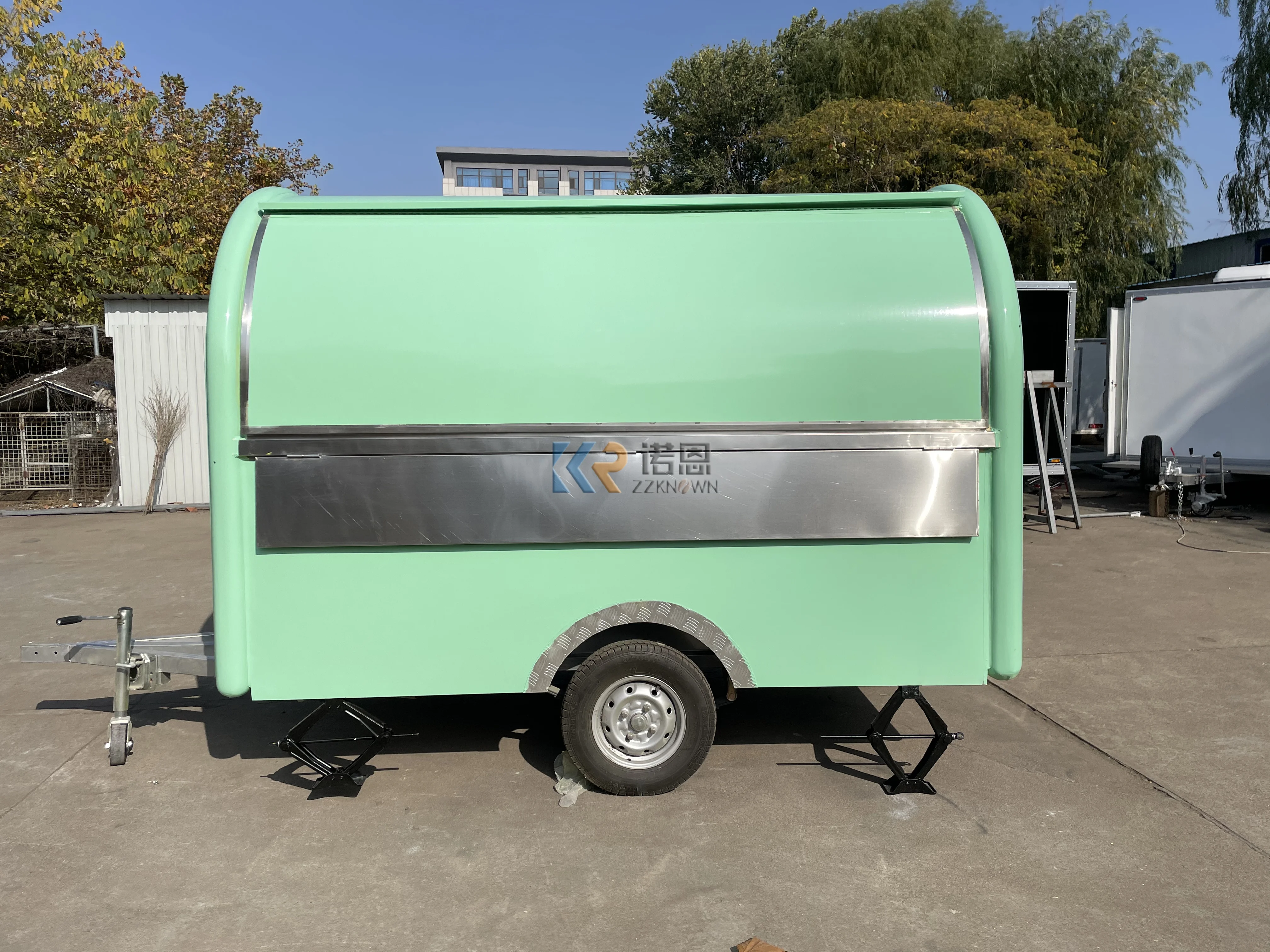 2024 OEM Street Snack Fast Food Truck Coffee BBQ Food Cart Venidng Kiosk Mobile Street Food Trailer with Full Equipment Kitchen