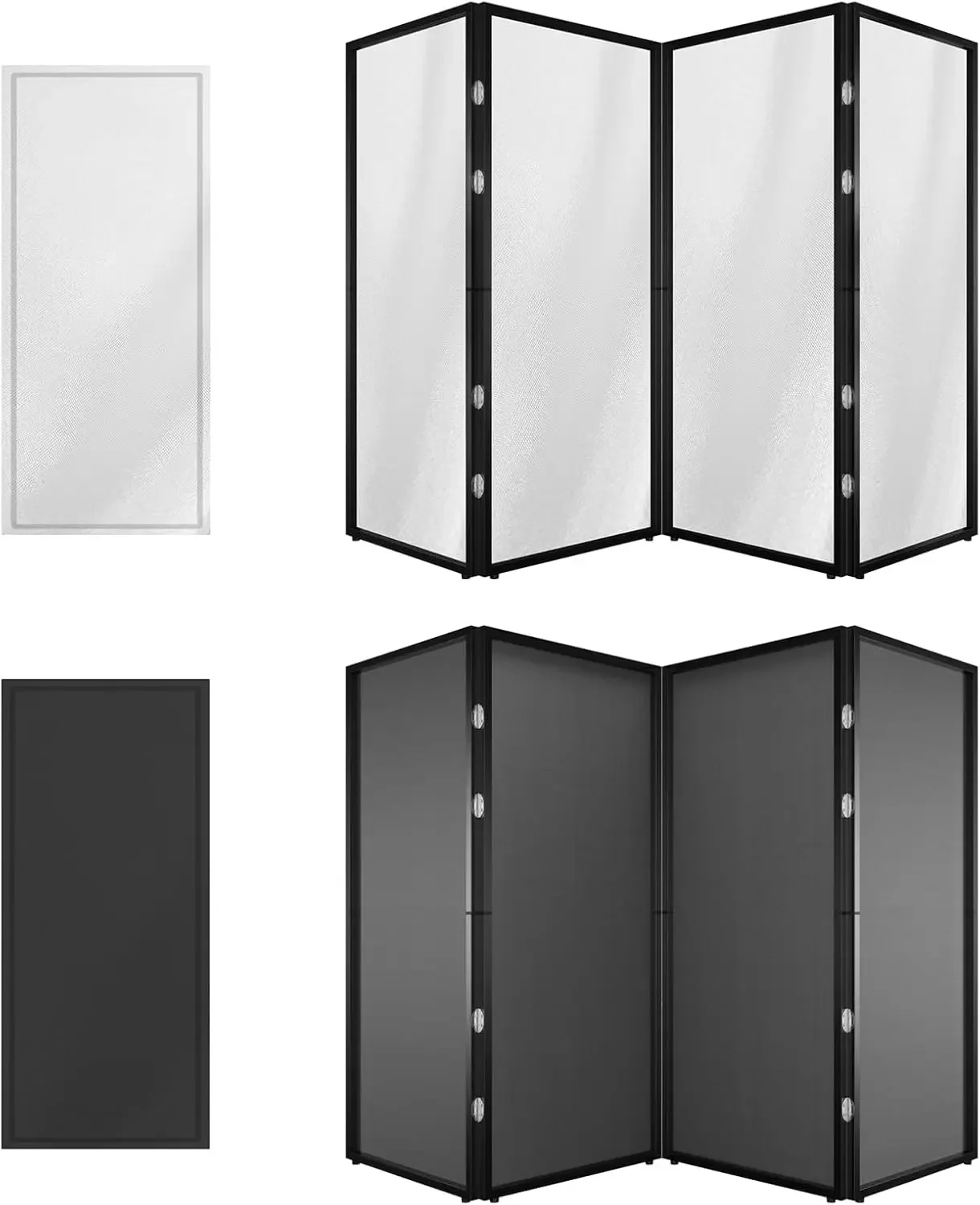 USA Stock Freestanding DJ Event Facade White/Black Scrim Metal Frame Booth | w/ Carrying Bag