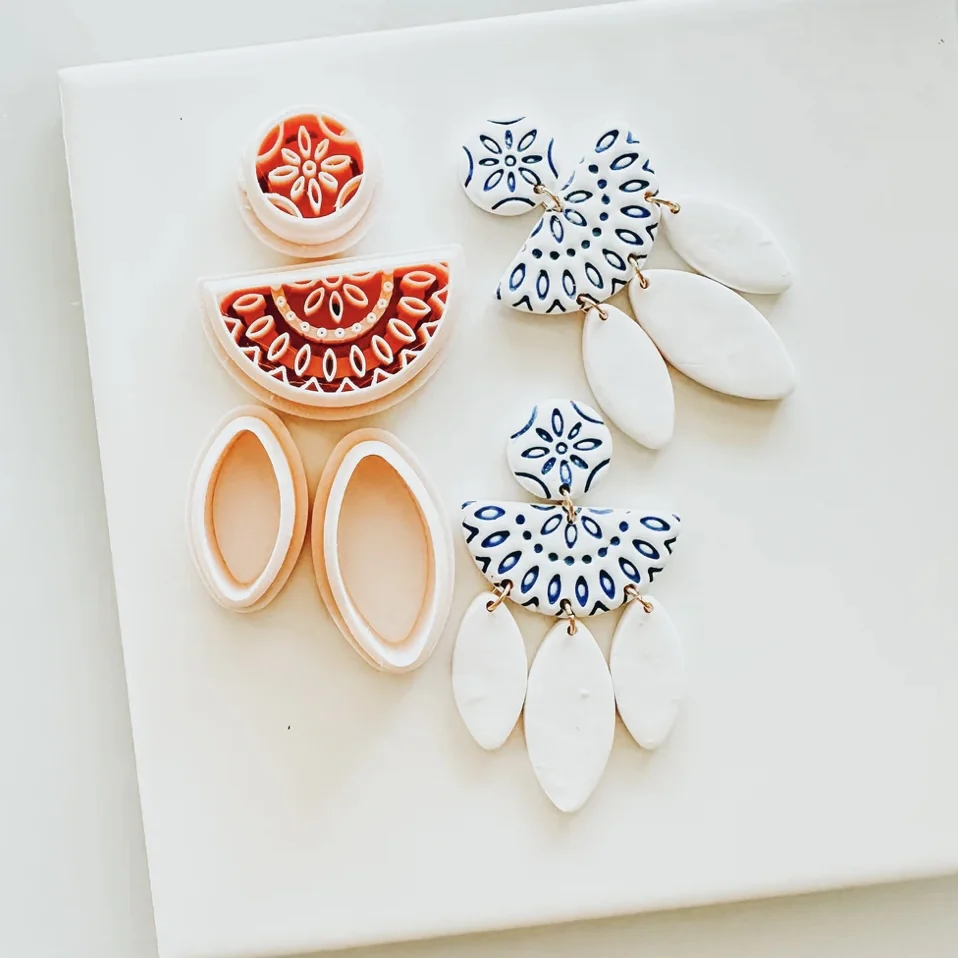 Florence Clay Earring Cutter Set  Earring Jewelry Making - Polymer clay tools - Boho Polymer Clay Cutters for Earrings Jewelry