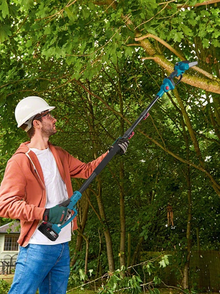 ONEVAN Bürstenlose Akku-Astschere 8-Zoll-Kettensäge Elektrische Astschere für hohe Äste Gartenwerkzeug für Makita 18V Akku