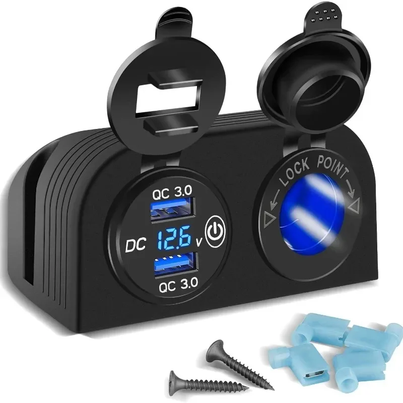 

Панель автомобильного зарядного устройства в стиле палатки, двойной USB и прикуриватель для автоматического использования