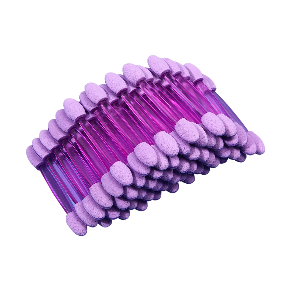 50pcs Disposable Eye shadow Brush Makeup Dual Sided Sponge Nylon Set Eye Shadow Brushes For Cosmetic Applicator Makeup