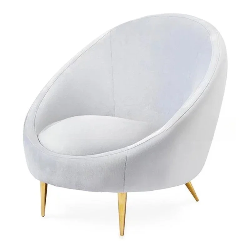 

Simple modern stainless steel single fabric sofa furniture cafe leisure negotiation reception