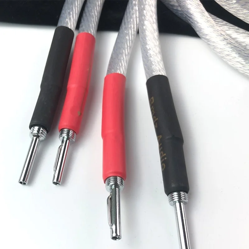 New Audio 12 Core 7N OCC Copper Silver Plated Speaker Cable Y Spade Or Banana Plug