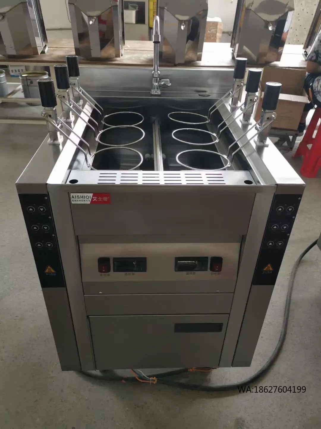 

Профессиональная электрическая автоматическая машина для приготовления пасты с 6 корзинами для ресторанов и коммерческих кухонь