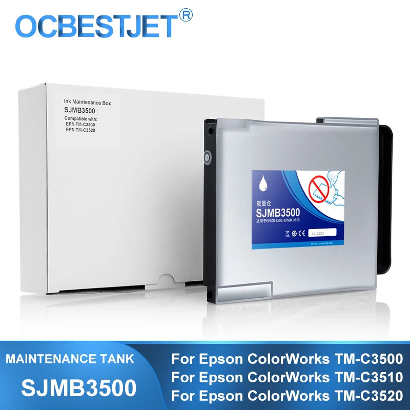 

TM-C3500 C3510 C3520 SJMB3500 Коробка для обслуживания C33S020580 Резервуар для отработанных чернил для этикеток Epson ColorWorks TM-C3500 TM-C3510 TM-C3520