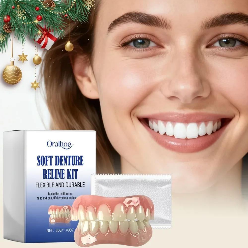 Soft Temporary Cosmetic Teeth Cover Set, Decorative Braces, Cosmetic Teeth Veneers, Neat And Clean Teeth Appearance, Confident Smile, Improve Appearance, Comfortable Design, Easy To Use, Practical Christmas Gifts