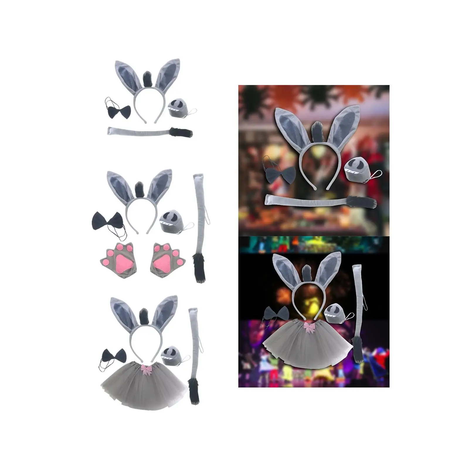 

Halloween Party Costumes Kids Fancy Dress Up Bunny Headband Novelty Bunny