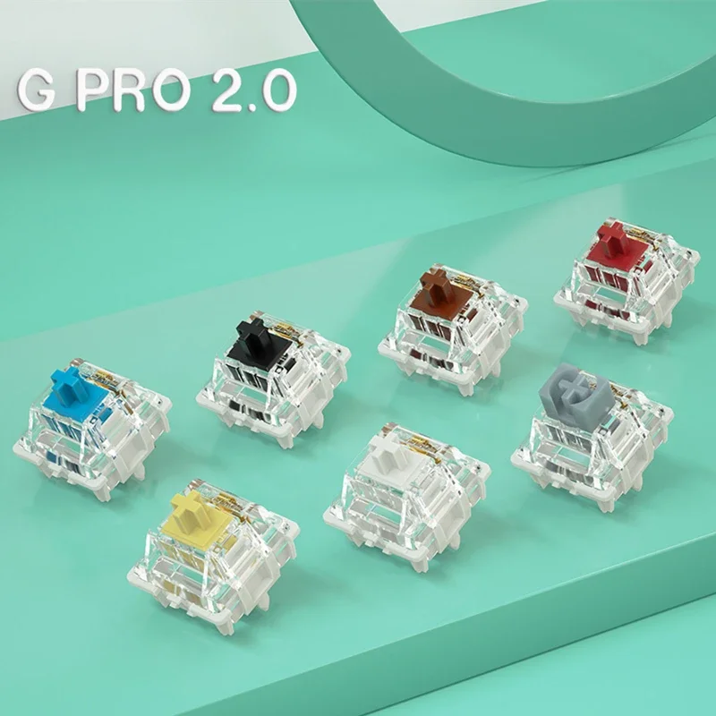 gateron interruptor de teclado mecanico personalizado pre lubed rgb linear switches dupla primavera prata amarelo 3pin g pro v2 30 20 01