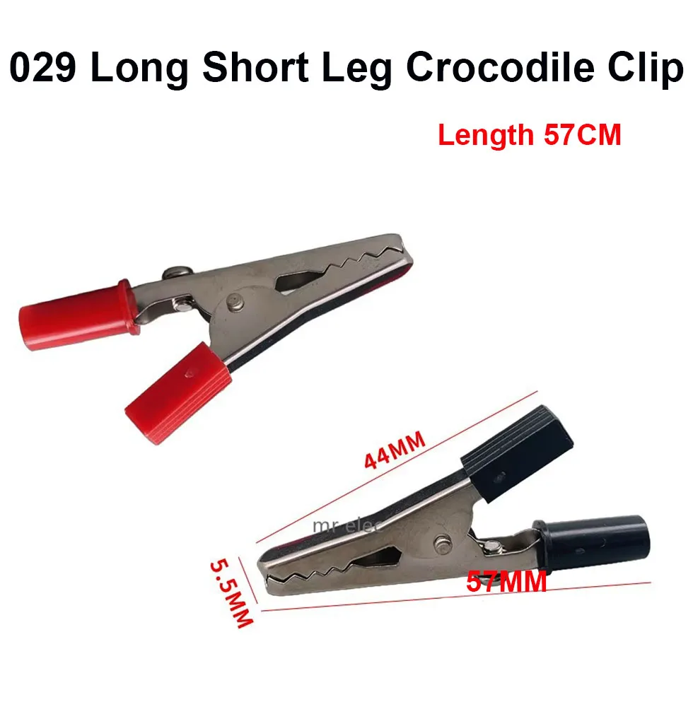 Insulated Crocodile clip Plastic Handle Cable Lead Test Charging Clamp Metal Crocodile Clamp Length 50mm