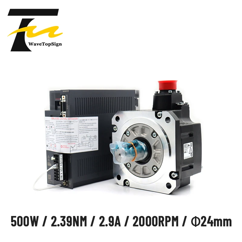 

Wavetopsign Servo Motor Kits MR-JE-70C HG-SN52JK 500W MR-JE-200C HG-SN202JK 2KW Dia.24mm