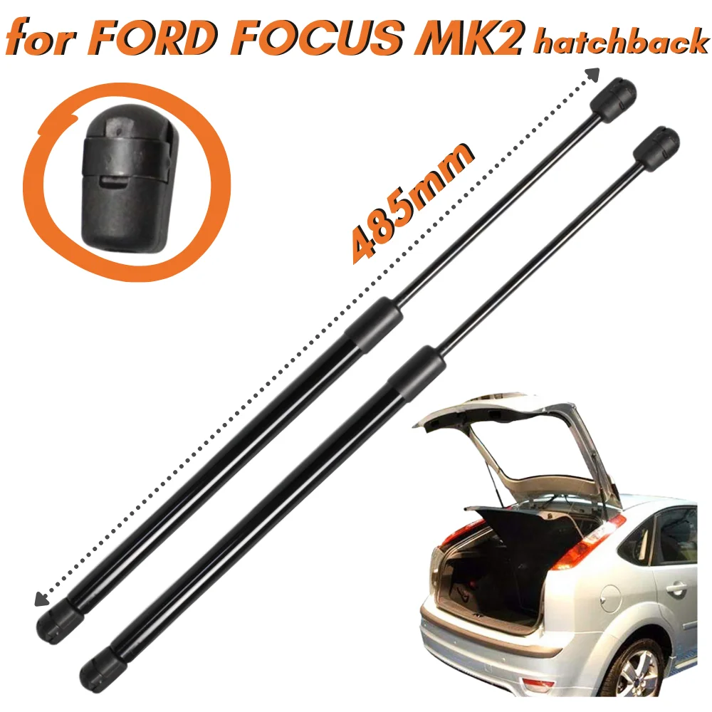 Qty(2) Trunk Struts for Ford Focus MK2 Hatchback 2004-2010 485MM Lift Support Gas Spring Tailgate Rear Boot Shock Absorber Prop