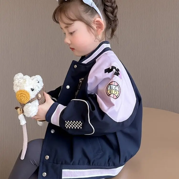 

2025 Spring Autumn Ins Fashion Long Sleeve Jacket Ins Fashion Cute Casual Kuromi Coat Children Baseball Clothes Gifts Toys