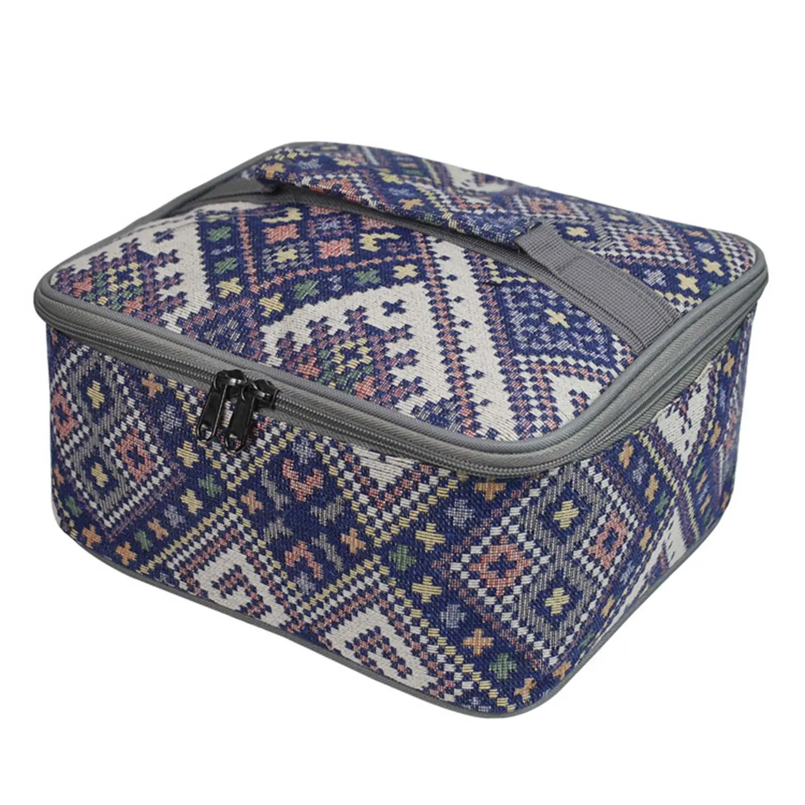 حقيبة تخزين محمولة للتخييم بمقبض كتف وحمل صندوق متنوع وسلة بسحاب #4