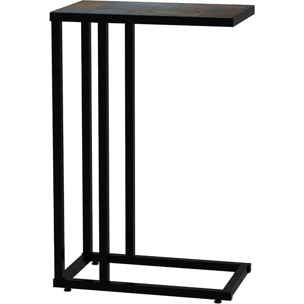 Set of 3 Zhongma Nesting Tables with Slate Tops, Solid Stone End Tables, Side and Accent Tables