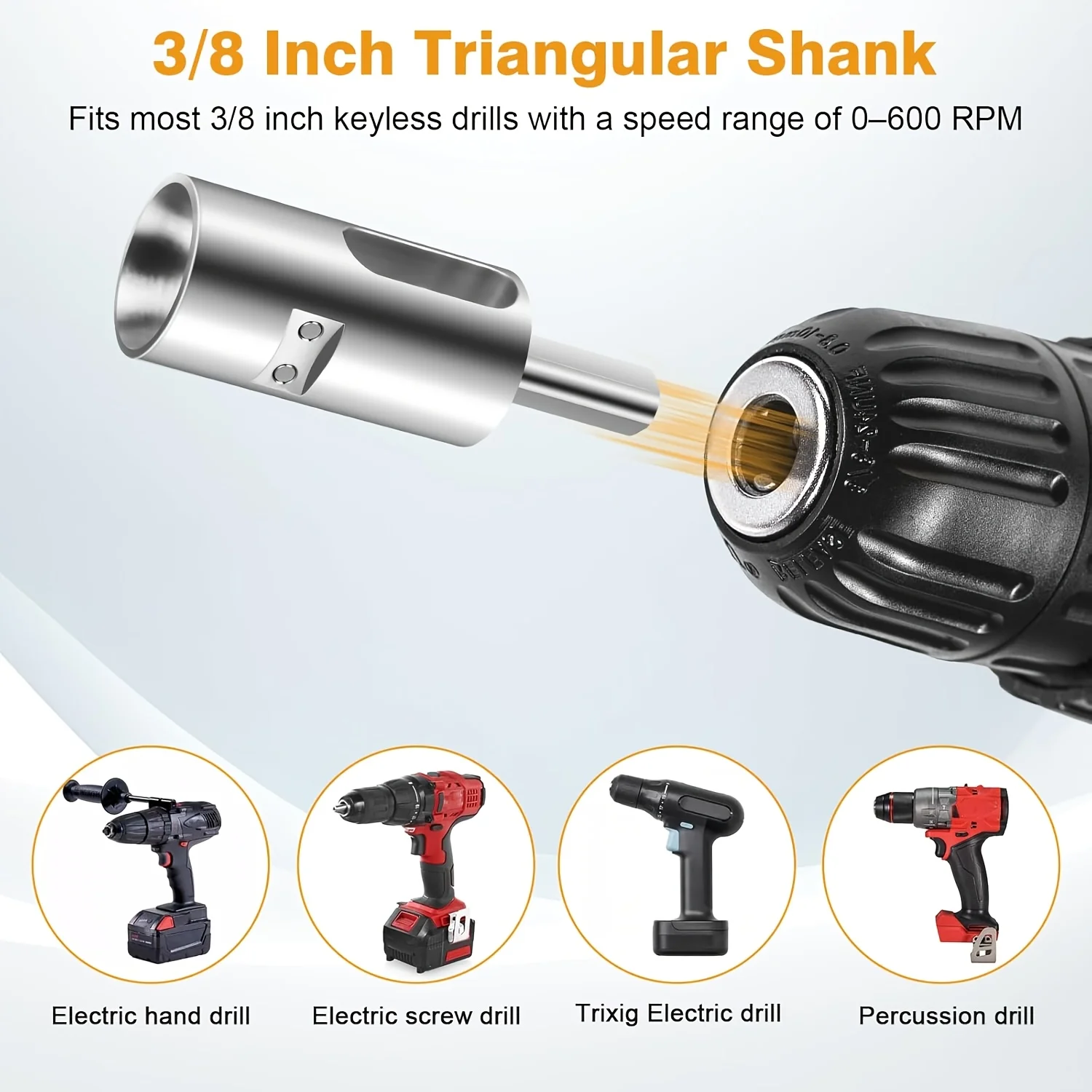 Drahtbindewerkzeug 3-5mm für Drahtbinder zur Befestigung von Maschendrahtzäunen, Dreieckshals-Bohrfutter, Elektrobohrwerkzeug – Detail 5