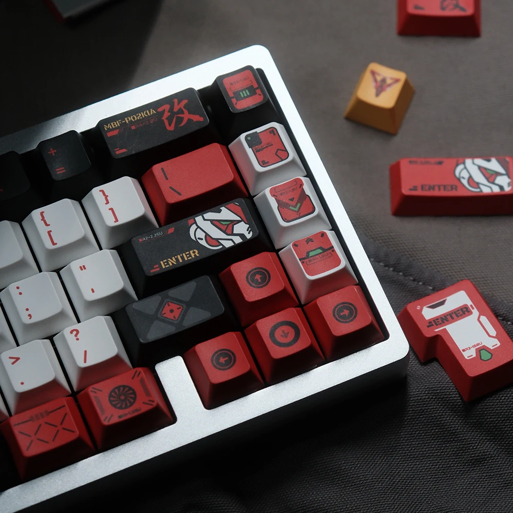 FBB Keycap Red Heresy PBT Sublimation Custom Mechanical Keyboard Keycap DIY PC Accessory Custom Black-Red 1.7mm Thickness