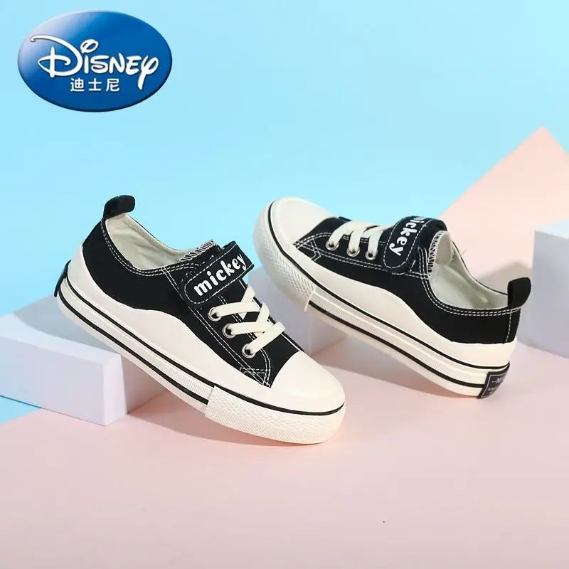 Real Photos Girls Classic Canvas Shoes Mickey Mouse New Spring Children Leisure Non-slip Soft Bottom Wear-resistant Tide Shoes