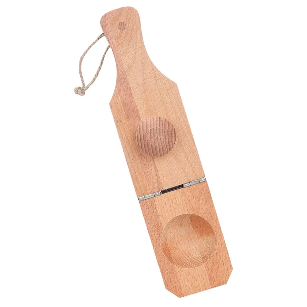 

Wooden Plantain Press Tool Manual Potato Masher for Tostones Cooking Baking Kitchen Crusher Space Saving Foldable Hanging Design