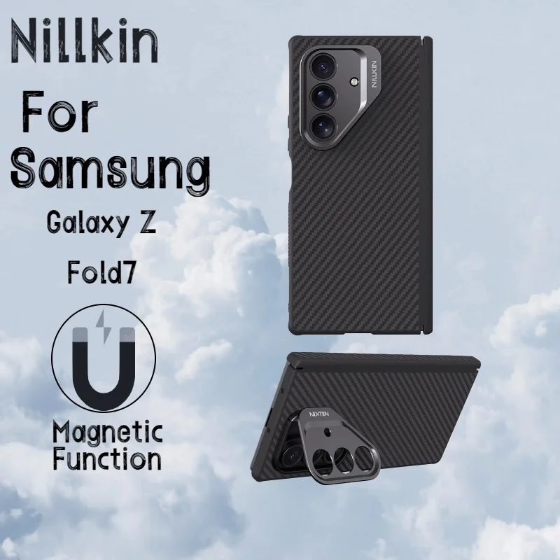 

For Samsung Galaxy Z Fold 7 5G Magsafe Case NILLKIN Aramid Fiber With Kickstand Anti-Drop All-Inclusive Cover