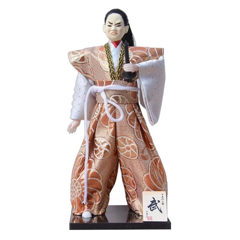 Muñecas samurais japonesas tradicionales con Kimonos en Kimonos para decoración C7AC