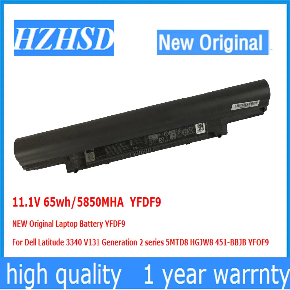 

11.1V 65wh/5850MHA YFDF9 NEW Original Laptop Battery For Dell Latitude 3340 V131 Generation 2 5MTD8 HGJW8 451-BBJB YFOF9