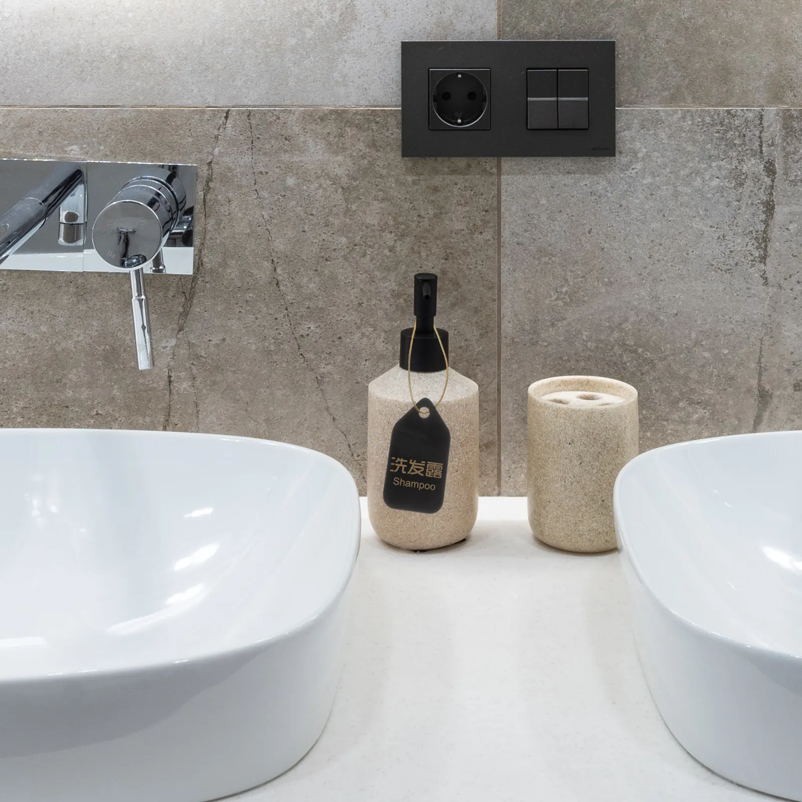 

1Set Shampoo Bath Gel Label Tag Acrylic Toiletry Organizer Marking Tag for Bathroom Cabinet Drawer Sorting Label Kit