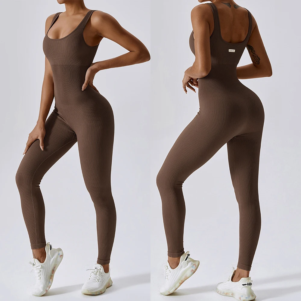 Jumpsuit Women One-piece Outfit Sleeveless O-Neck Bodysuit Rompers Overalls Casual Streetwear Women's Clothing Sportswear Women