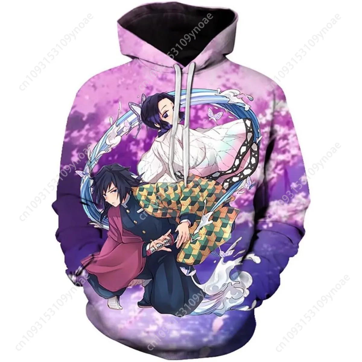 Kamado Nezuko Anime Hoodie Men Women 3D Printed Cotton Hooded Sweatshirt Cartoon  Pullover Tops Outerwear Full Frame Hoodies