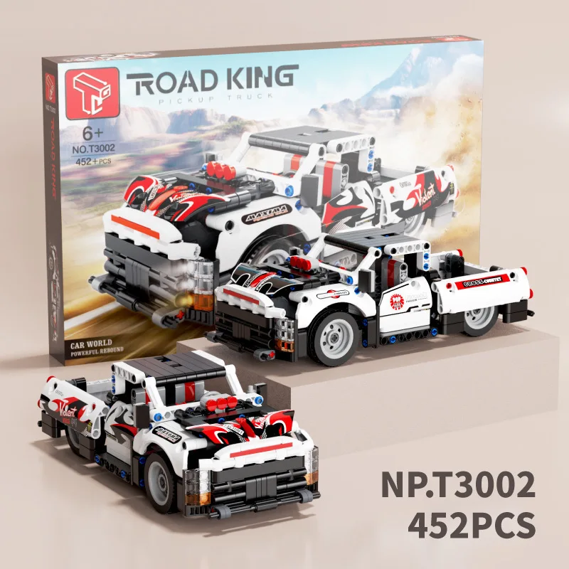 كتل التراص T3003 Lanbo Gini Bao Shi Jie سيارة رياضية للأطفال لغز لتقوم بها بنفسك تجميع بناء الالعاب العملاقة متوافق مع ليغو