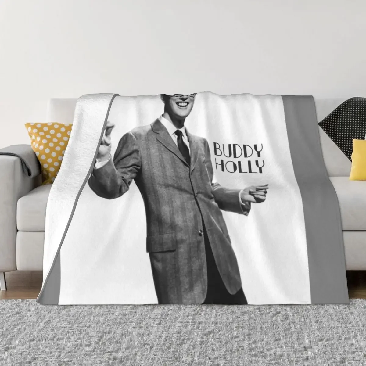 Buddy Holly Throw Blanket for sofa Thin Soft Plush Plaid for winter Blankets