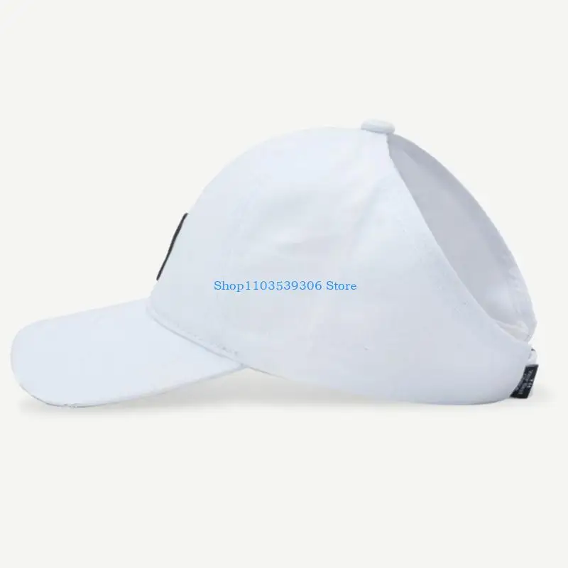 

400A Embroidered Letter Hat Adjust Long Brims Baseball Hat Fashionable Fisherman Hat