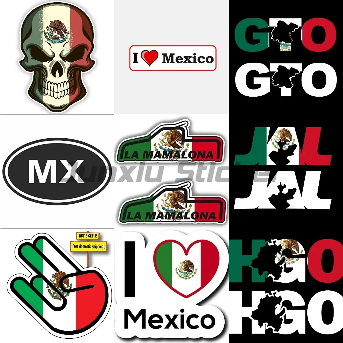 

Creative Mexico Flag Decal Bicycle Vinyl Wall Rooms Laptop Motorcycle Window Racing Helmet Accessories Fridge Decoration Sticker