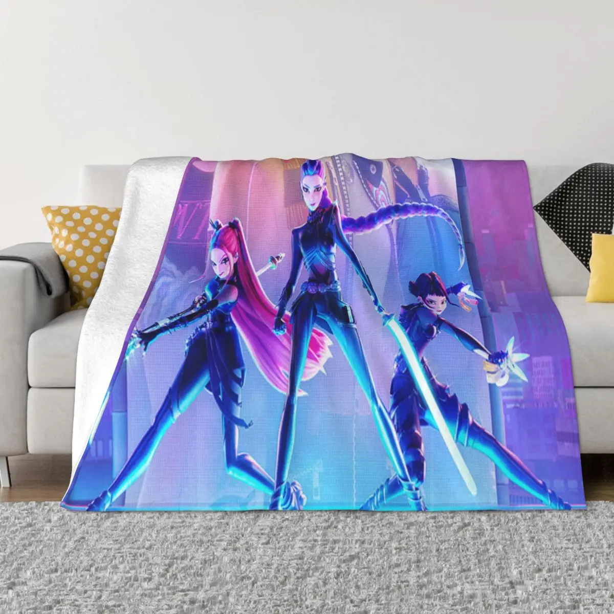 

K Pop Demon Hunters Kpop 001329 Одеяла для кемпинга Дорожное одеяло Одеяло для дивана-кровати Одеяла и пледы Плед