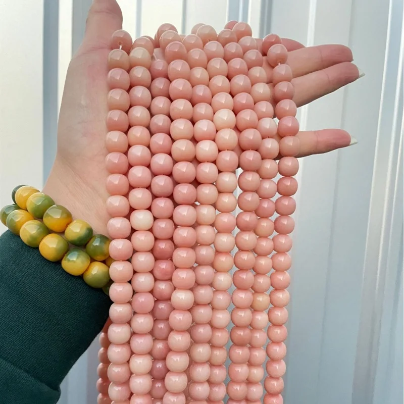 Natural Bodhi Rosary Cherry Blossom Powder Barrel Beads108Crafts Pieces Bodhi Bracelet Hot Sale Factory Wholesale Direct Selling