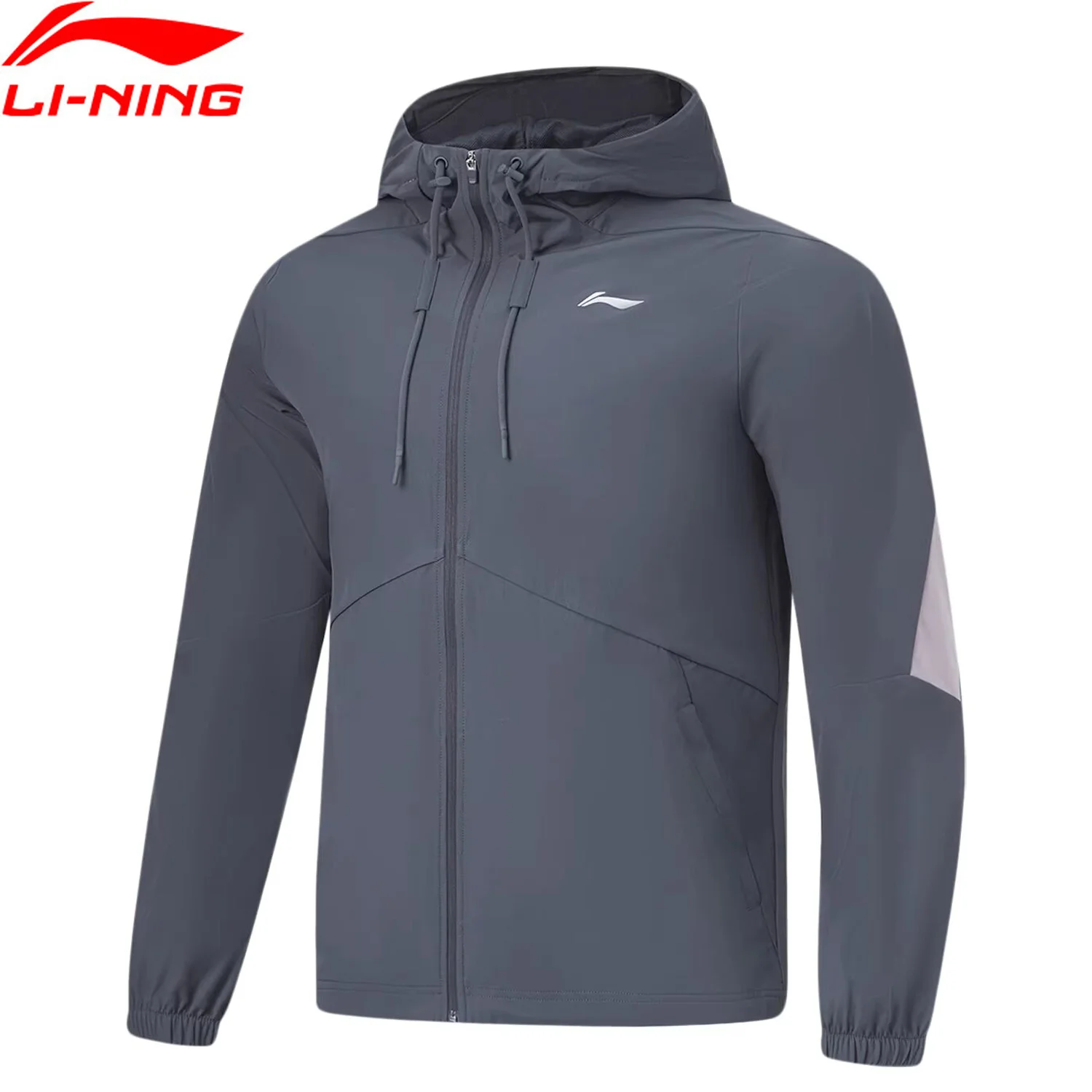 Li-Ning Men Training Series Hooded Windbreaker AT PROOF SMART 88%Nylon 12%Spandex Regular Fit Pockets Sports Jacket Coat AFDT411