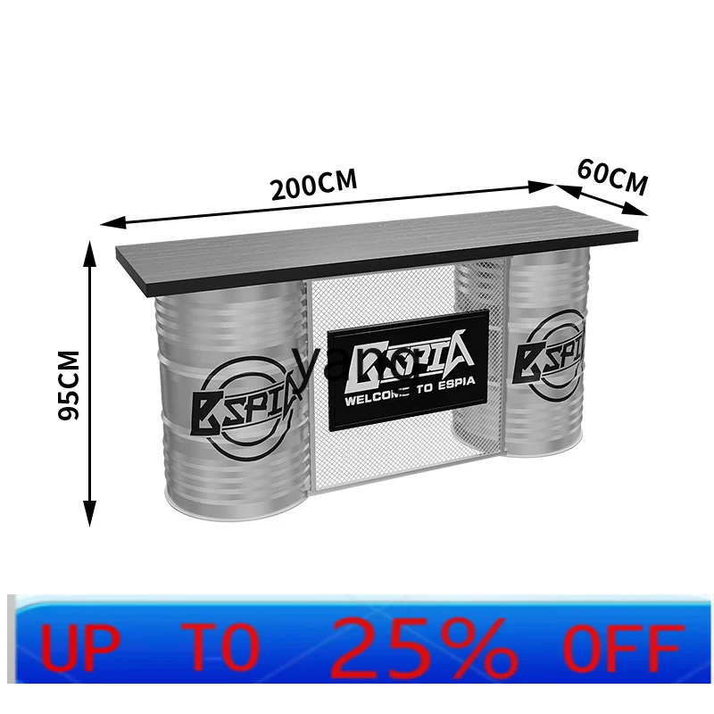 

LH Industrial Style Cashier Kart Bar Counter Barbecue Convenience Store Small Milk Tea Shop Front Desk