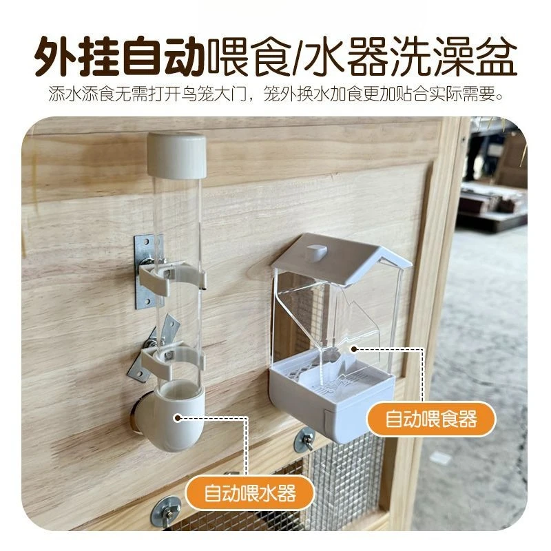 Incubadora doméstica à prova de respingos, fácil de limpar, gaiola de madeira para pássaros ao ar livre, villa ecológica para pássaros