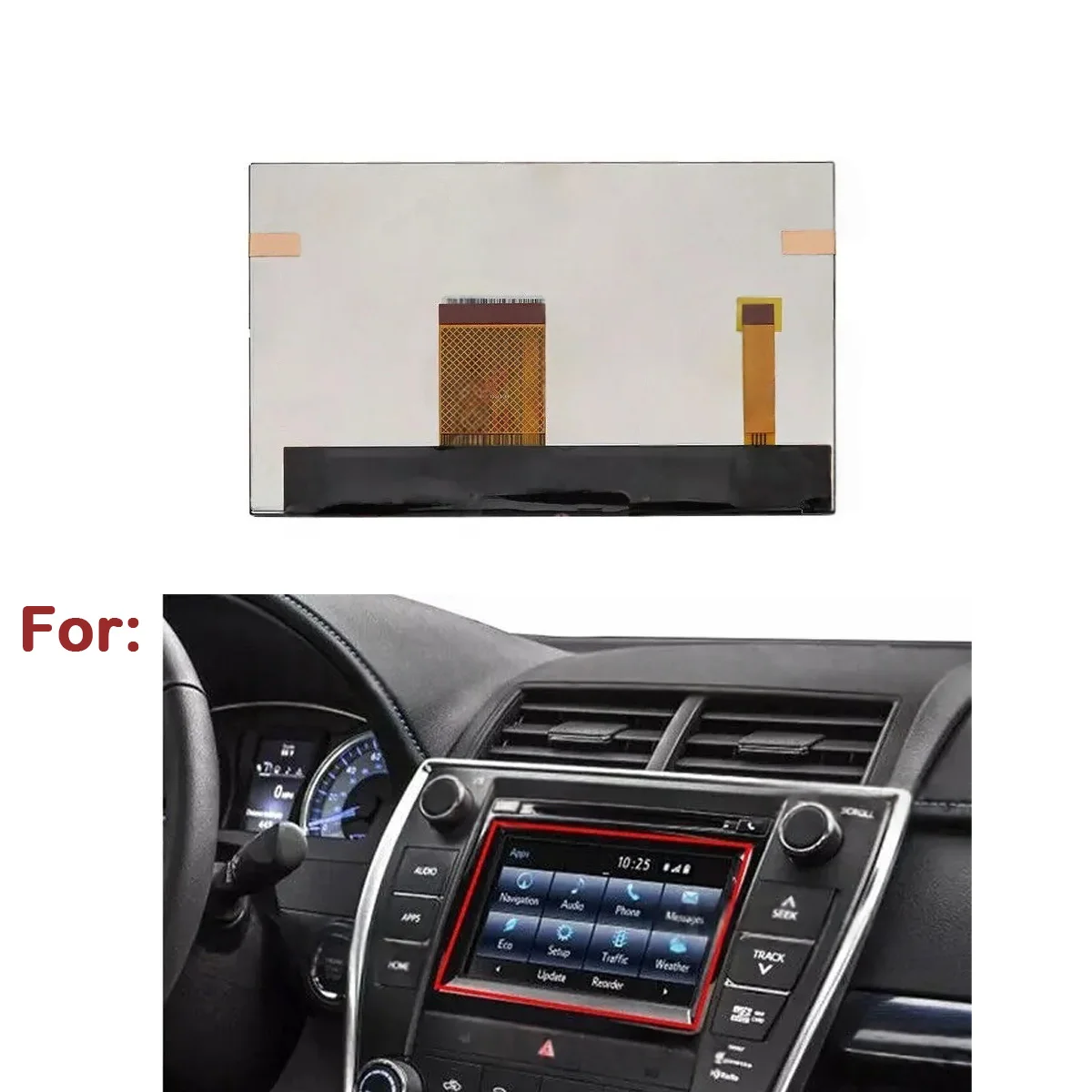 

LAM0702320A 7" LCD Display For Toyota Camry RAV4 Yaris Radio Navigation Screen Replacement C070VTN01 C070VTN01.0