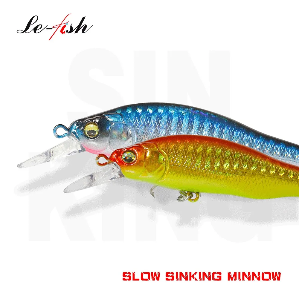 Le Fish 80.5mm 10.7g Slow Sinking Minnow Hardbaits Fishing Lures Wobblers Jerk Your Bait Crankbaits Perch Leurre