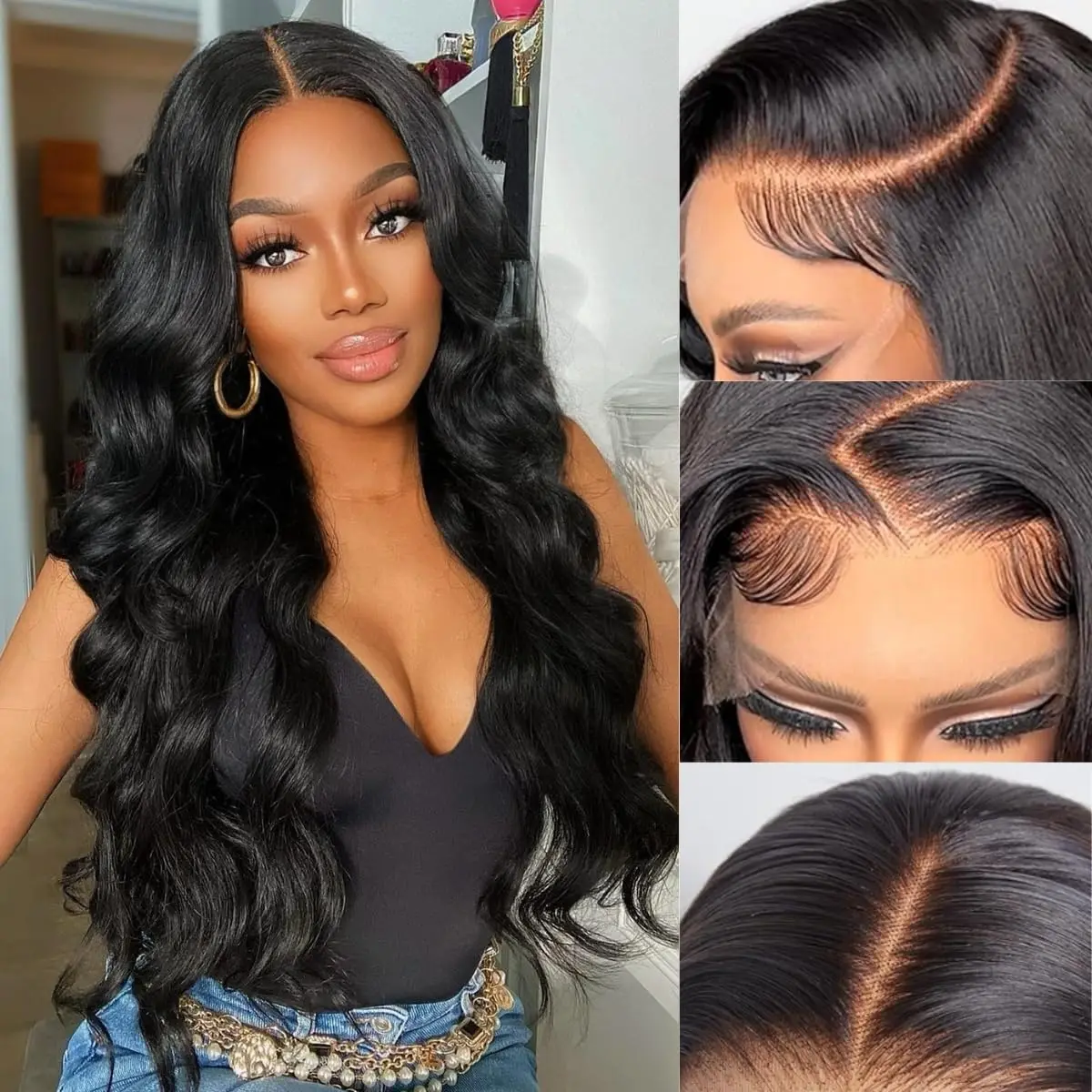 Body Wave 30 Inch HD Transparent 13x4 Lace Front Human Hair Wigs 180 density Brazilian Remy 13x6 Frontal Wig For Women