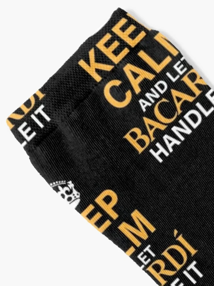 Keep Calm And Let Bacardi Handle It T Shirt, Liquor Graphic Shirt, Drinking Classic T Shirt Socks new in's Men Socks Women's