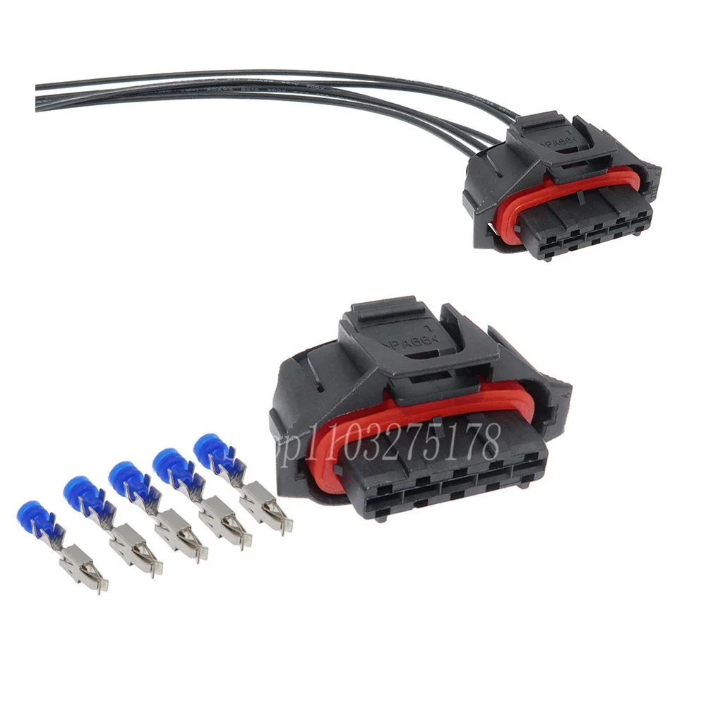 1 Set 5 Pin Nozzle Socket Car Electrical Cable Harness Connector for VW BMW Audi