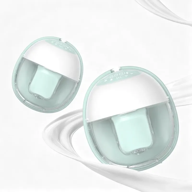 2026 New Electric Wearable Single Breast Pump with Replaceable Flange Heating Vibration Massage Function