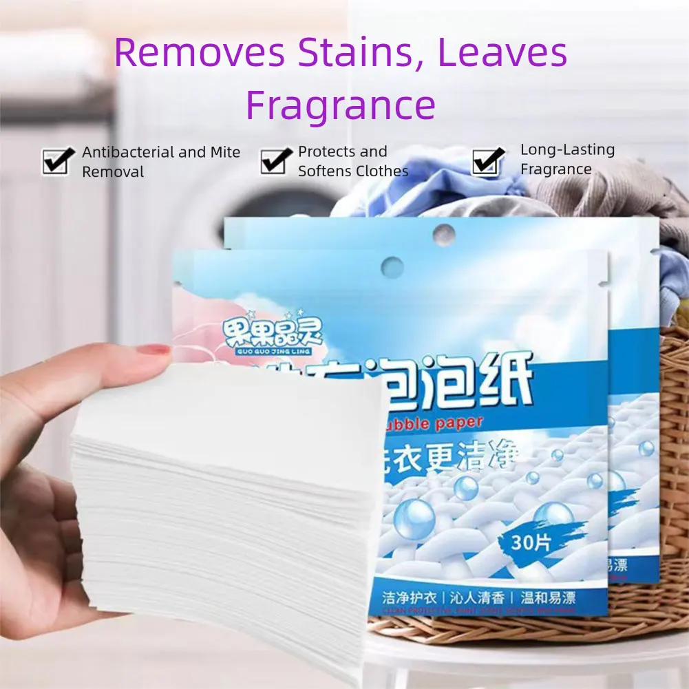Portable Concentrated Washing Powder Detergents Quick Dissolve Cleaning Soaps Paper,for Home Travel School Camping