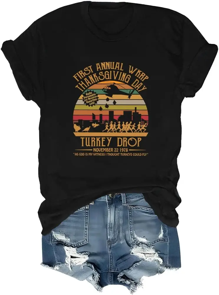 

WKRP Турция Drop T-Shirt WKRP Турция Drop Shirt WKRP Турция Drop Футболка День Благодарения Турция Drop Shirt Фу