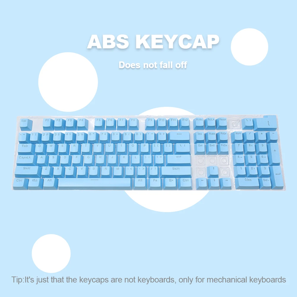 104 Keys Keyboard Keycap Profile ABS Material Key Cap Double Shot Shine Through Keycap for PC Desktop Mechanical Keyboard