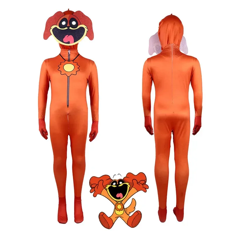 Kostum Anak-anak Cosplay Poppy Critters Tersenyum Bodysuit Halloween Biru Bodysuit Pesta Pertunjukan Liburan Permainan Anak-anak